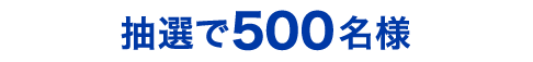 抽選で500名様